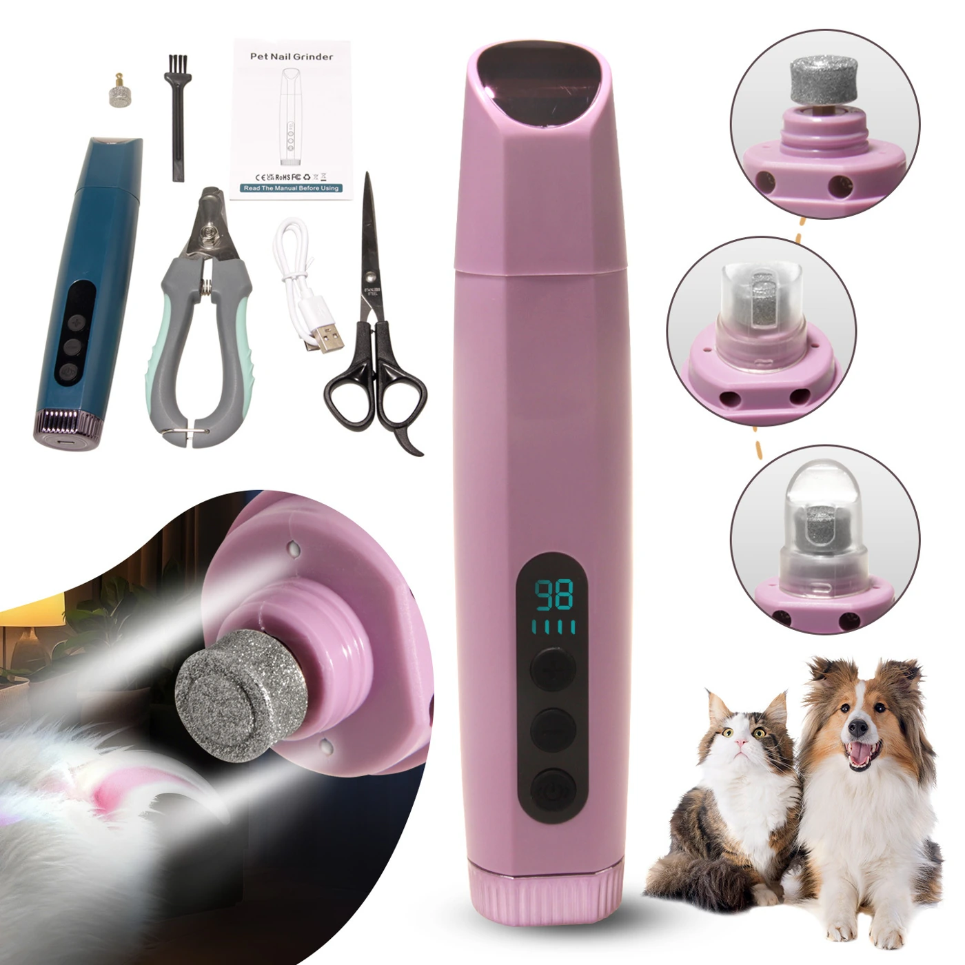 Digital-Display Nail Grinder — reference TH-R011